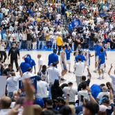 The crowd was loud and behind the team every possession.